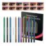 Domality 12-Piece Colorful Eyeliner Set: Pearl & Matte, Glitter
