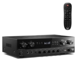 Donner Stereo Receivers Home Audio Amplifier, Premium 1000W Max Power 4 Channel Amplifier with Bluetooth 5.3, USB, FM, 2 Mic-in,