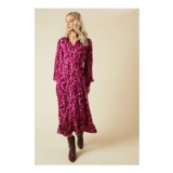 Dorothy Perkins Berry Floral Lace Yoke Midi Dress