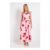Dorothy Perkins Luxe Peplum Frill Detail v Neck Printed Maxi Dress