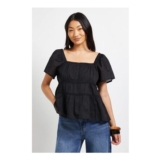 Dorothy Perkins Petite Lace Insert Angel Sleeve Top