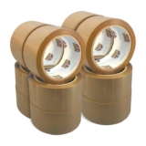 Double Dragon Brown Packing Tape 48mm x 66m (12 Rolls) Heavy-Duty Parcel Packaging Tape