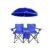 Double Folding Beach Chairs & Parasol Set
