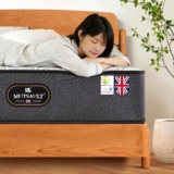 Double Mattress 4FT6, Hybrid Pocket Sprung Mattress with Memory Foam & Bamboo Fibre Cover, 5-Zone Orthopaedic Support for Back Pain Relief, Medium Firm, 22cm Deep 135 X 190cm