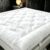 Double Mattress Topper for Back Relief, Breathable Cool Comfort 10cm plush microfibre topper,1200gsm,machine washable 40C,elasticated straps,hotel quality,orthopaedic,zoned-stitch quilting