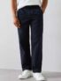 Double Pleat Mens Trousers – Navy (28 Regular)