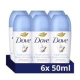 Dove Advanced Care Fresh Cotton & Sea Minerals Anti-Perspirant Roll On with Pro-Ceramide Serum and Hyaluronic Acid 6 x 50ml