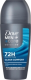 Dove Advanced Clean Comfort Antiperspirant Deodorant Roll On deodorant for men wth Triple Action Technology for 72h sweat & odour protection 50 ml (Pack of 6)
