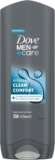 Dove MenCare Hydrating Clean Comfort Mens 3-in-1 Hair, Face and Body Wash Body Cleanser Shower Gel with 24 hour nourishing MicroMoisture technology for relaxed and re-energised skin 250 ml