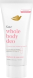 Dove Raspberry & Rose Whole Body Deodorant Cream 0% aluminium deodorant with vitamin B3 for all-day odour control 75 ml