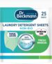 Dr. Beckmann MAGIC LEAVES Laundry Detergent Sheets NON-BIO Convenient and pre-dosed laundry detergent sheets Dissolvable climate neutral and easy to use 25 sheets