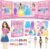 Dreamon Magnetic Dress up Dolls, 37 PCS Magnetic Dresses & Accessories, 3 Years Old Girls Toys for Travel, Car Road Trip and Airplane Activity, Girls Birthday Gifts for 3 4 5 6