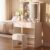 Dressing Table with LED Lighting Mirror, 3 Lighting Modes Adjustable Brightness,Vanity Table,Makeup Desk with 2 Drawers, Modern White Dressing Table