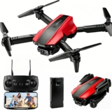 Drones for Adults with Cameras 720P, Foldable Mini Drone with Camera RC Quadcopter, Altitude Hold, One Key Take Off/Landing, 3D Flip (Red)