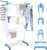 Drying Rack 3 Tier Foldable Clothes Rack Drying Rack Portable Indoor and Outdoor Rolling Clothes Rack with Foldable Wings and Casters for Bedroom