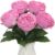 DuHouse 5 Pcs Real Touch Artificial Roses, Silk Fake Rose Flowers Bouquet for Home Wedding Table Decorations, Faux Roses for Vase Display, Valentines Day, Party, DIY Crafts(Pink)