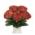 DuHouse 5 Real Touch Artificial Roses, Burnt Orange