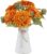 DuHouse 5Pcs Artificial Sunflowers, 43cm Long Stem Silk Sunflowers Realistic Teddy Sunflowers for Vases, Wedding Arrangements, Party, Grave, Outdoor or Home Decoration(Orange)