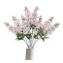 DuHouse 5Pcs Delphinium Larkspur Silk Flowers Blush Centerpiece