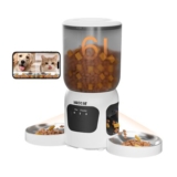 Dual-Lens Auto Cat Feeder for 2 Cats with Camera