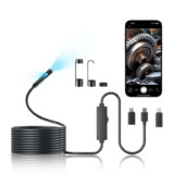 Dual-Lens Endoscope Camera with Light, 1920P HD Inspection Camera, IP67 Waterproof – by wayfinder / FBA