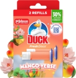 Duck Fresh Discs Toilet Cleaner Refill Twin Pack, Fights Stains That Harbour Germs, Prevents Limescale Build Up, Mango Verse, Pack of 5 (Total of 10 Refill Tubes)