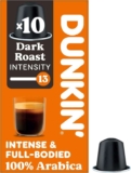 Dunkin Nespresso Compatible Capsules Dark Roast – 10 Capsules – With Voucher