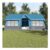 Durable Camping Tent with Windows Blue 12-Person Waterproof