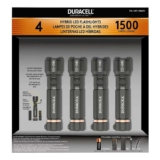 Duracell 1,500 Lumen Dual Power Flashlight, 4 Pack