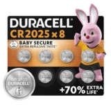 Duracell 2025 Lithium Coin Batteries 3V (8 Pack) – Up to 70% Extra Life ( £7.27 with Max S&S) – Sold by Bat vision / FBA