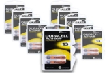 Duracell Acoustic Hearing Aid Battery N 13, Pack of 6 Batteries