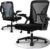 Durrafy Ergonomic Office Chair, Desk Chair with 90 Flip-up Armrests, Lumbar Support & Height Adjustable, Breathable Swivel Computer Chair with Tilt Function, Mid-Back Mesh Chair For Home/Office