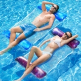 Dusor 2 Pack Pool Inflatables, XL Inflatable Pool Toys Water Hammock, 4 In 1 Tanning Pool Floats Hammock, Swimming Pool Toys Inflatable Pool Chair, Pool Inflatables for Adults Kids
