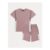 Dusty Pink Cut and Sew T-Shirt and Shorts Set