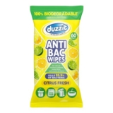 Duzzit Antibacterial Wipes, Biodegradable Plant Fibres, Citrus