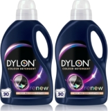Dylon Black & Dark Detergent (30 Wash Loads), Liquid Laundry Detergent for all Black & Dark Clothes, renewing in every wash with optimal results in 10 washes (Pack of 2)