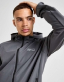 EA7 Emporio Armani Reflective Woven Full Zip Mens Hoodie Jacket Grey S/M Size