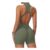 ECUPPER Women Backless Jumpsuit Sleeveless Zip Bodysuit Army Green XS