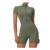 ECUPPER Womens One Piece Jumpsuit Zip up Short Sleeve M