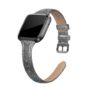 EDIMENS Genuine Leather Strap for Fitbit Versa Series (Glitter Black)