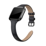 EDIMENS Slim Genuine Leather Replacement Strap for Fitbit Versa