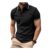 EDITCOZY Mens Short Sleeve Cotton Polo Shirts Black 2XL