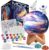 EDUMAN Arts and Crafts Kit for Kids, Paint Your Own Moon Lamp Kit, DIY 3D Moon Night Light with Space Figurines & Wooden Stand,Space Toys Easter Gift for Girls Boys Ages 6-12
