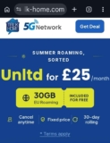 (EE) Talk Home Unl £25 roll on PCM, (limited EU roaming)