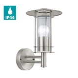 EGLO Lisio Exterior Wall Light 30cm – Silver