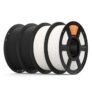 ELEGOO Matte PLA Filament 1.75mm Black & White 4KG, 3D Printer Filament High Precision, 4pcs 1kg Spool