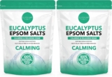 ELYSIUM SPA Natural Eucalyptus Epsom Salts, White, 450 g (Pack of 2)