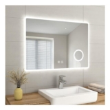 EMKE LED Bathroom Mirror with Shaver Socket, Bluetooth, IP44
