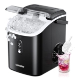 EUHOMY Nugget Ice Maker, Chewable Pellet Ice Machine with Self-Cleaning