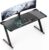 EUREKA ERGONOMIC Gaming Desk with Led Lights 15664cm Large RGB Ergonomic Gaming Computer Desk for Home Office Work Study Writing with Mouse Pad, Easy to Assemble, Carbon Fiber Black
